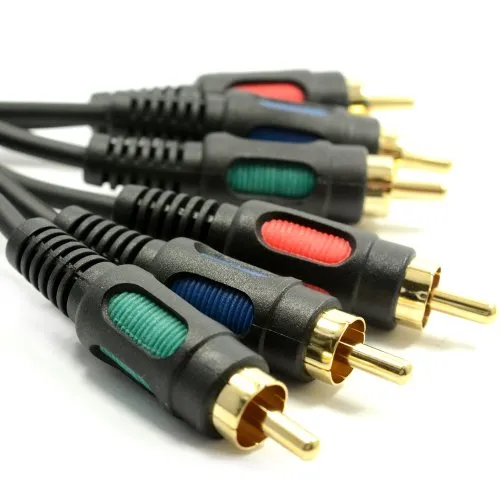 Kenable Komponenten Videokabel 3x Cinch 1,5m schwarz YUV