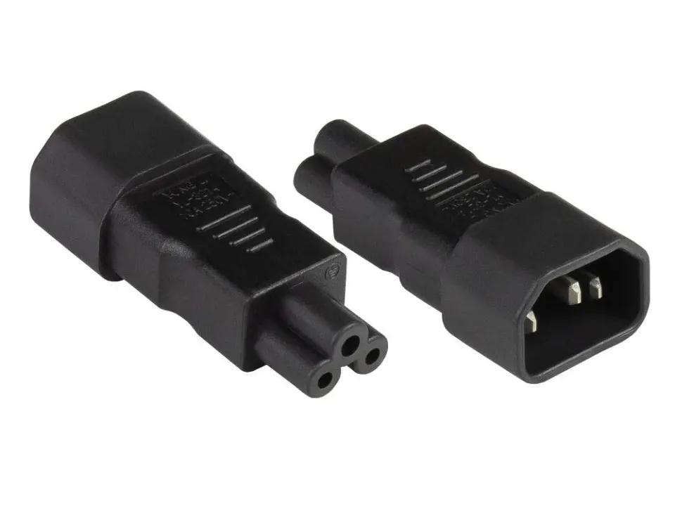 Good Connections C14 auf C5 Kleeblatt-Adapter schwarz UL