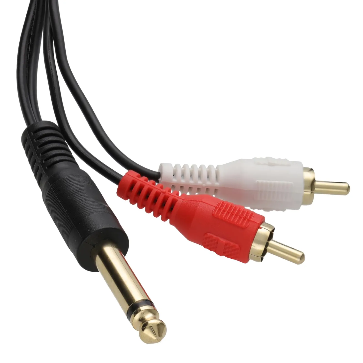 Kenable Mono Klinke Cinch Kabel 6,35mm 5 m schwarz