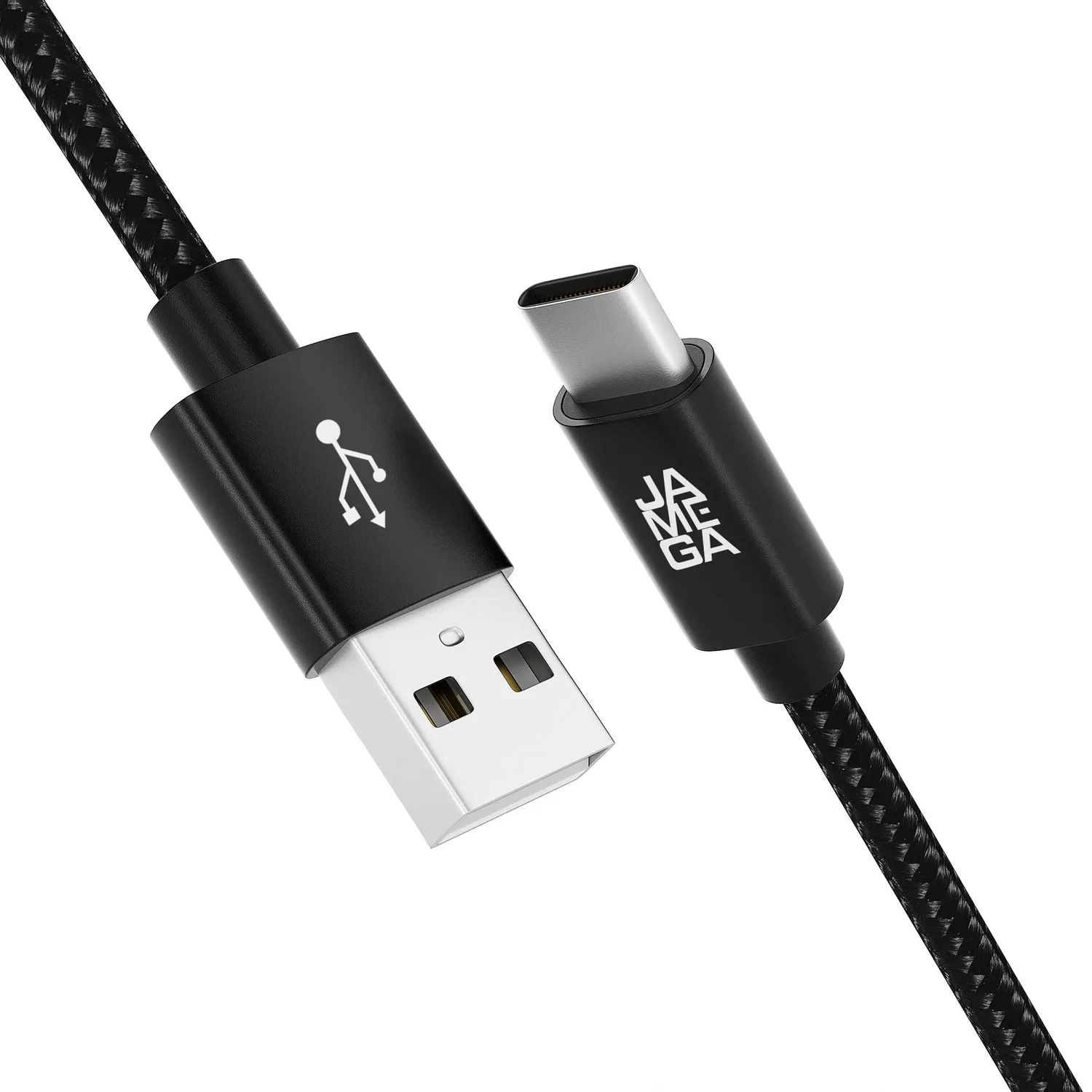 JAMEGA USB-C Ladekabel 0,5m Gold Nylon 3A Fast Charge