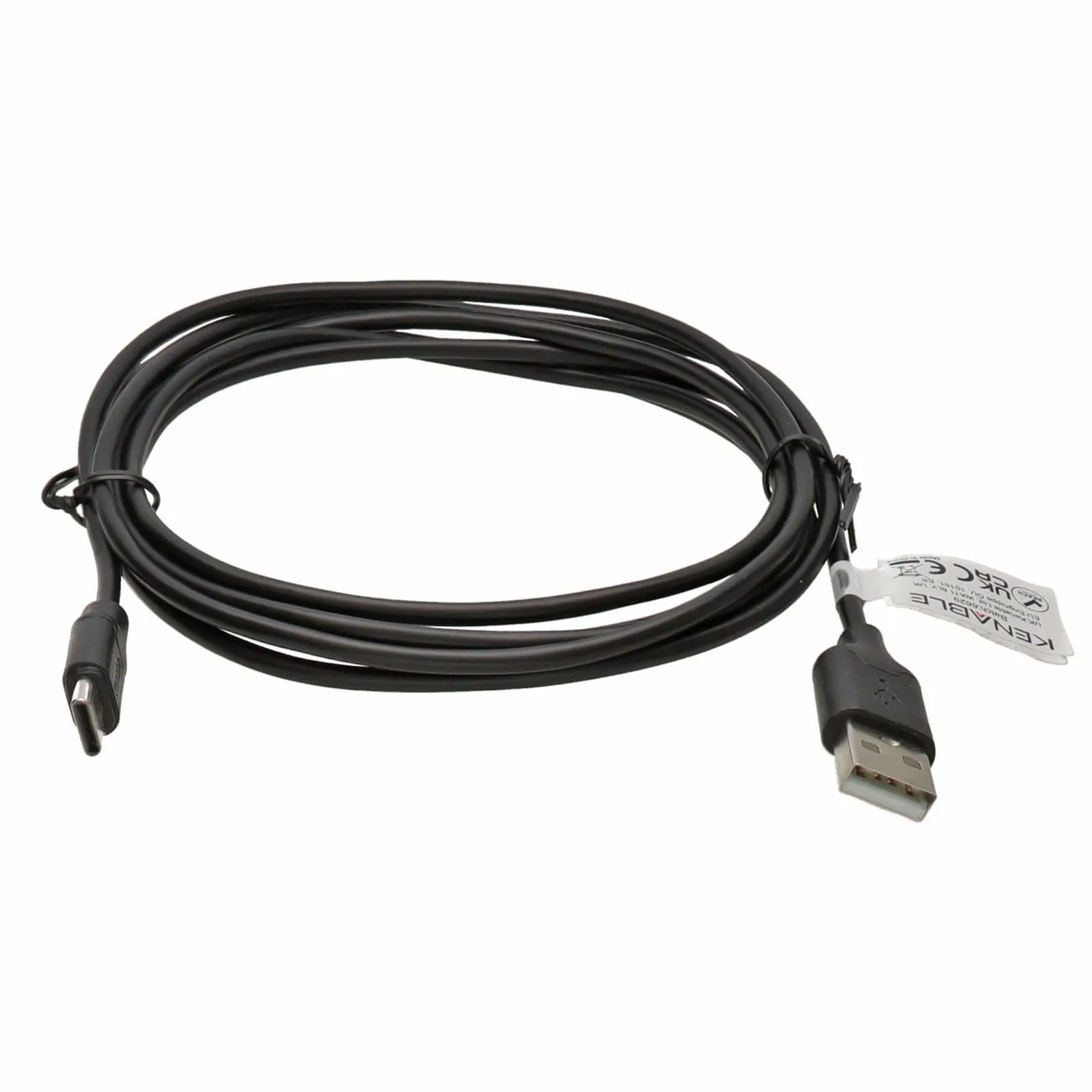 kenable USB-C Schnellladekabel USB-A 2m schwarz 3A