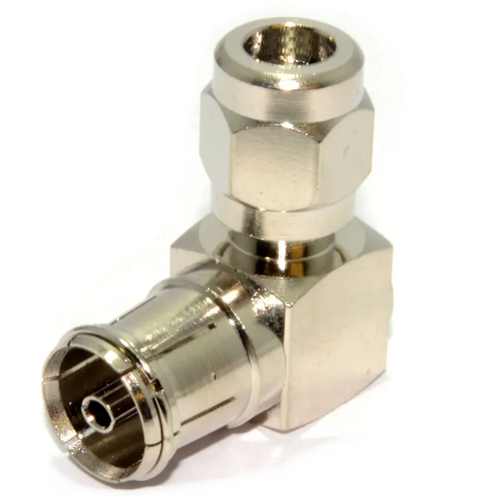 kenable RF Koaxial Winkelstecker weiß Plug RG6