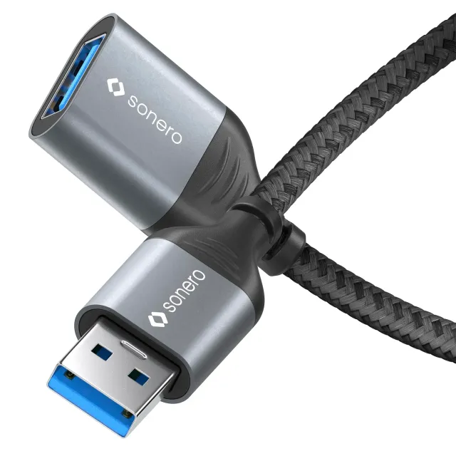 Sonero SPC-U055-030 USB-Verlängerungskabel 3 m Space Grey USB 3.0