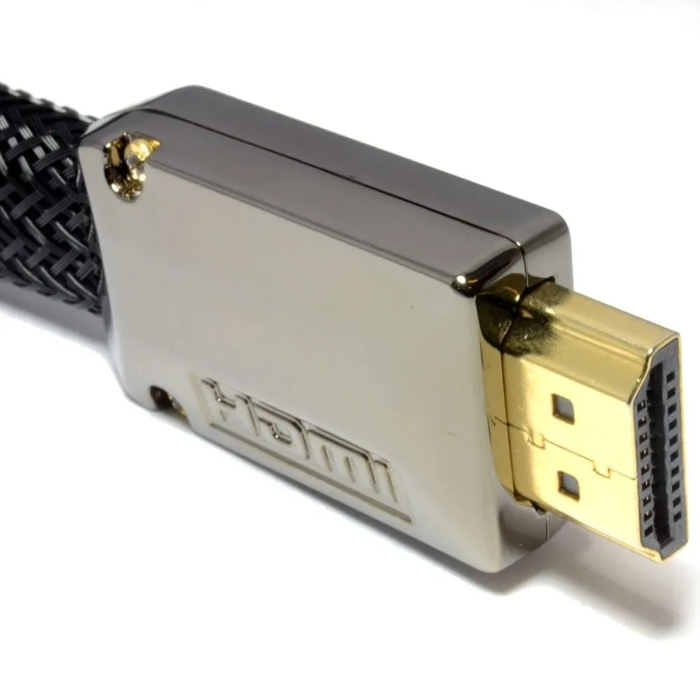 Kenable Pro Flat HDMI 2.0 Kabel 4K 3m schwarz geflochten