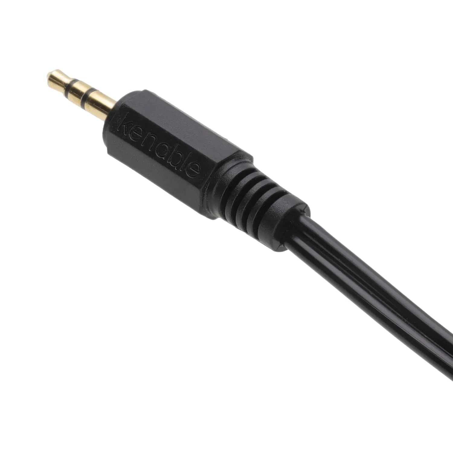 Kenable 3,5mm Klinkenkabel Winkelstecker 1m Schwarz