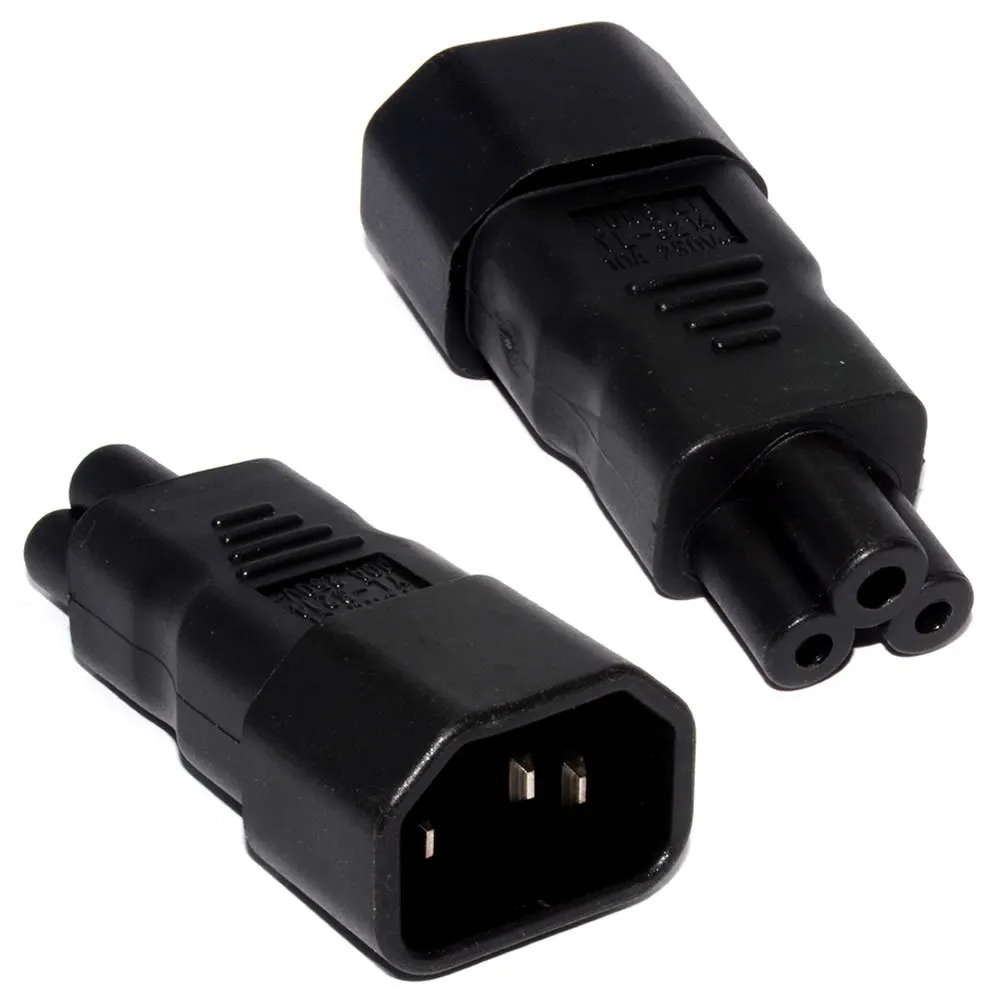 Kenable IEC Adapter C14 auf C5 Kleeblatt weiß
