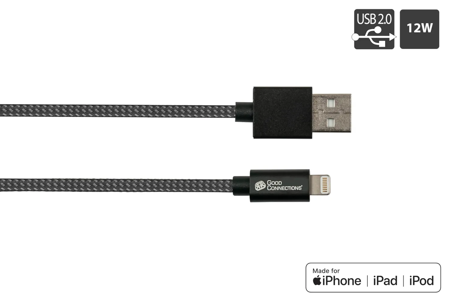 Good Connections Lightning Kabel USB-A MFi 0,5m 12W