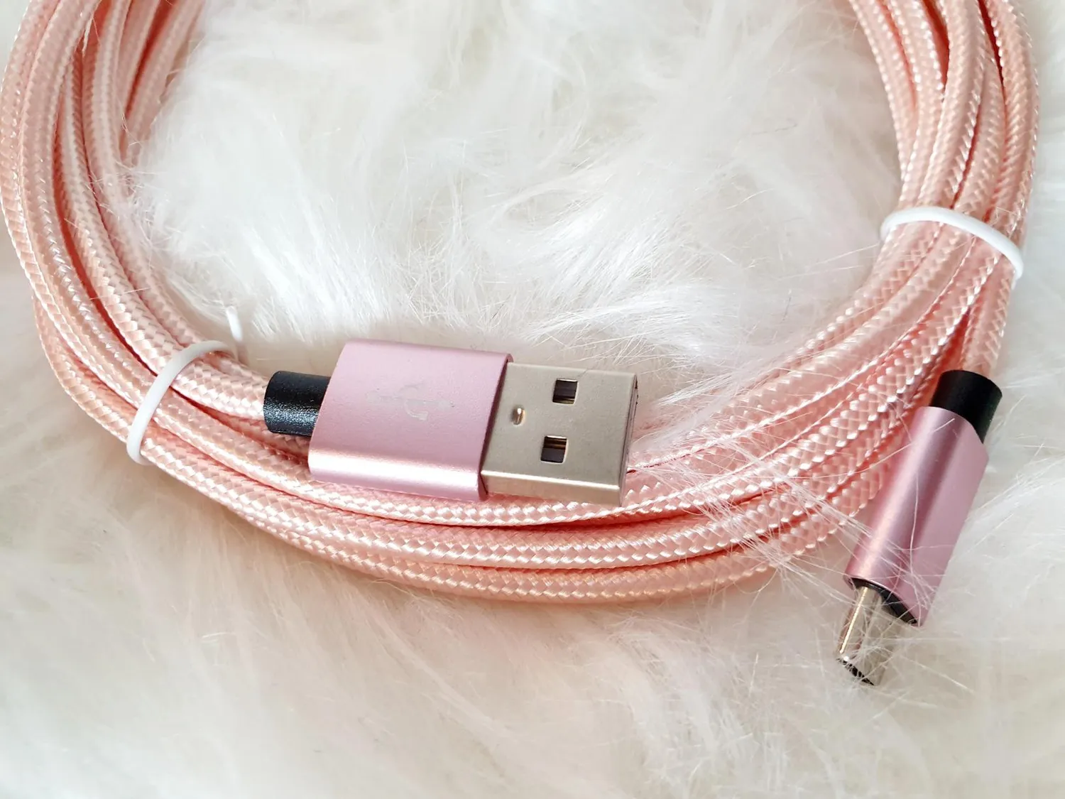 JAMEGA USB-C Ladekabel 0,5m Gold Nylon 3A Fast Charge