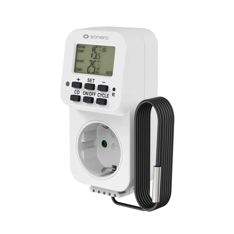 Sonero Thermostat Steckdose Regler weiß 3600W Fühler