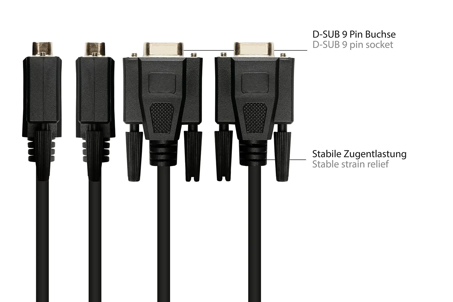 Good Connections RJ45-D-SUB9 Adapterkabel 10cm schwarz 1:1