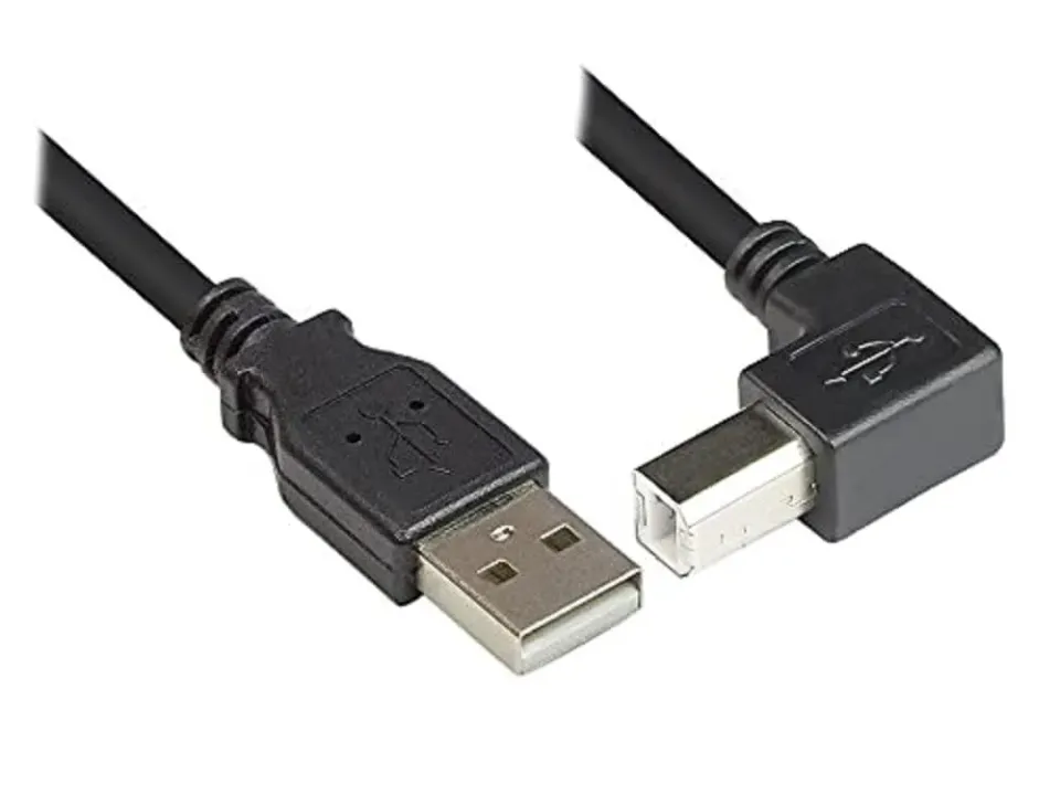 Good Connections USB-Kabel A/B gewinkelt 5m schwarz