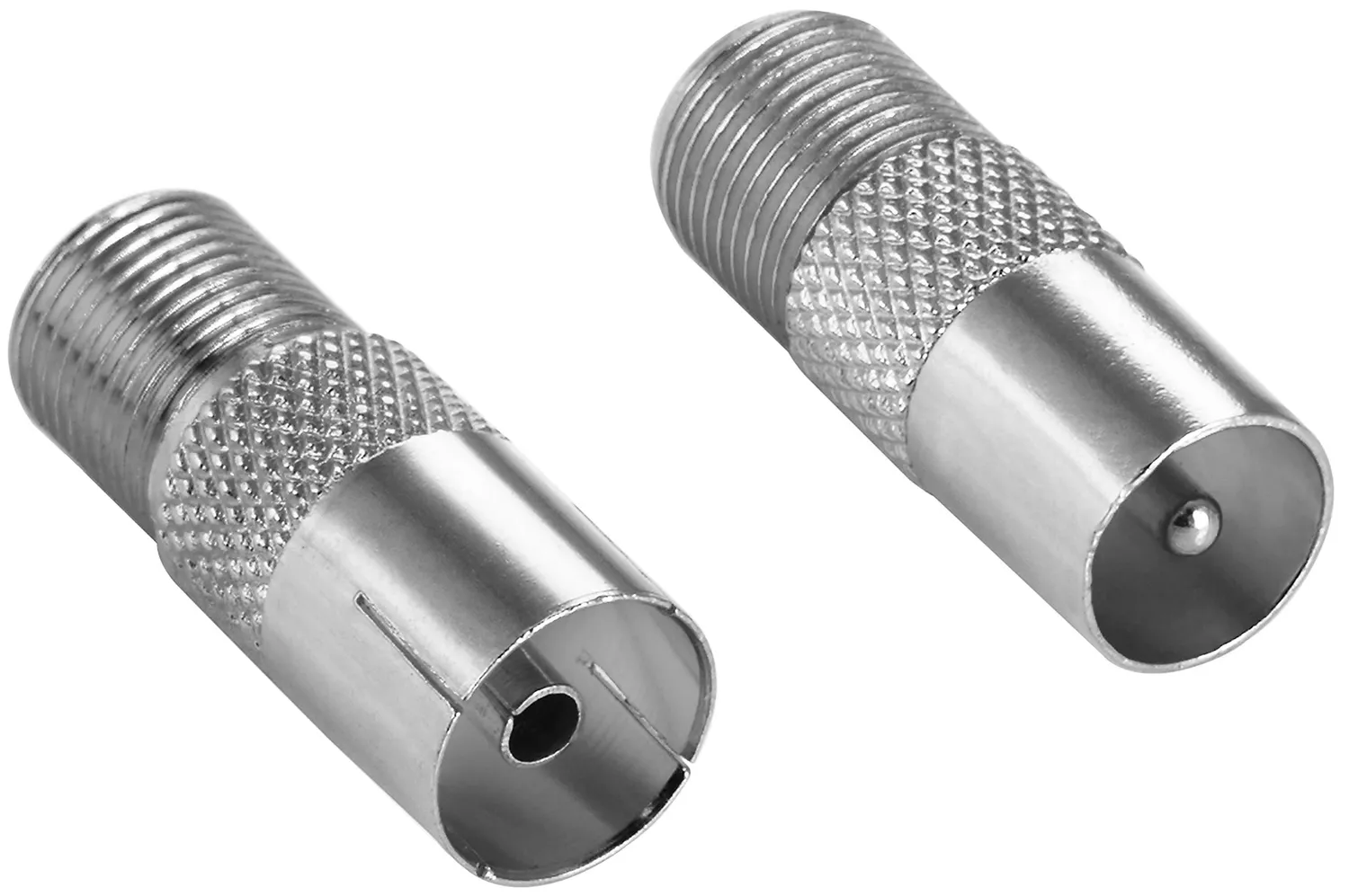 Poppstar SAT Adapter Koax Antenne 8 Stück silber