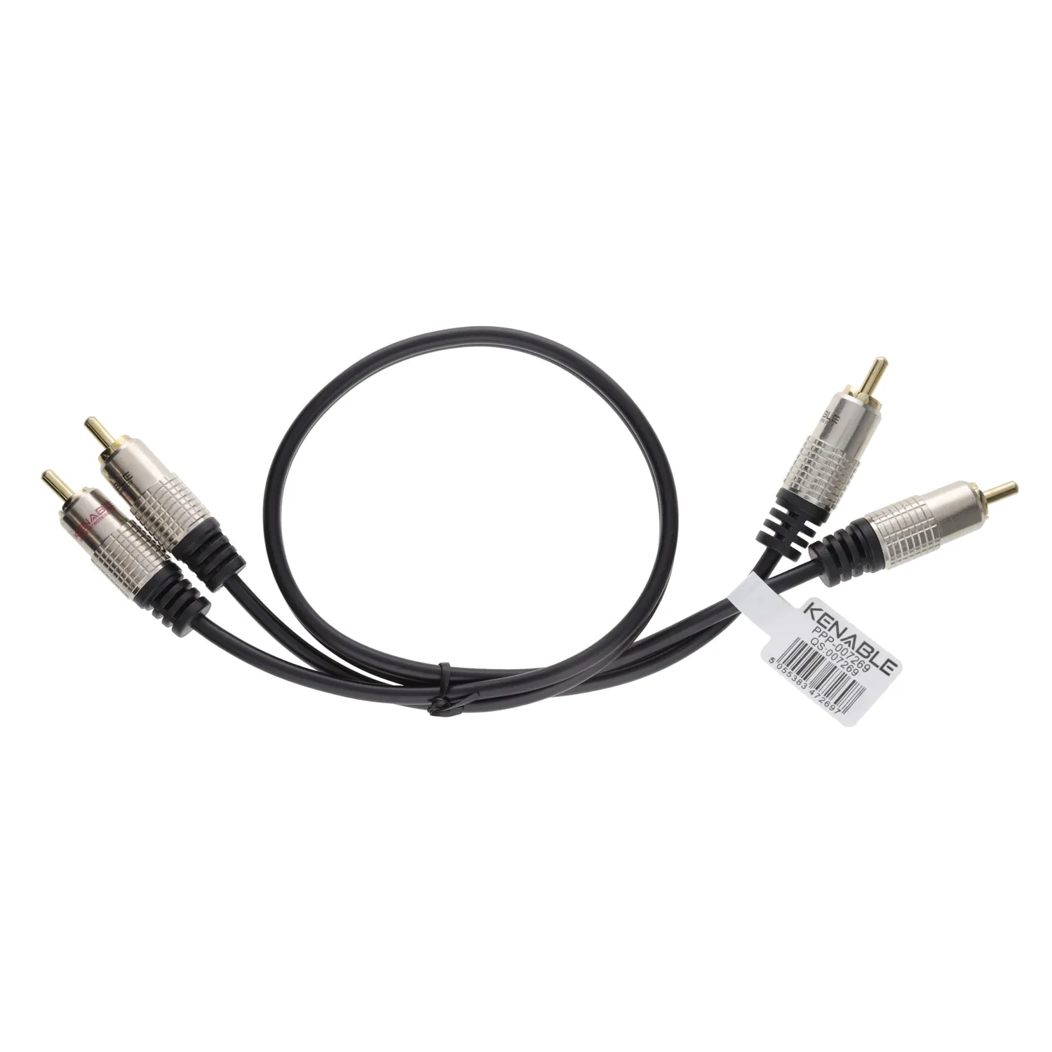 Kenable Profi Audio Cinch Kabel 0,5m Stereo
