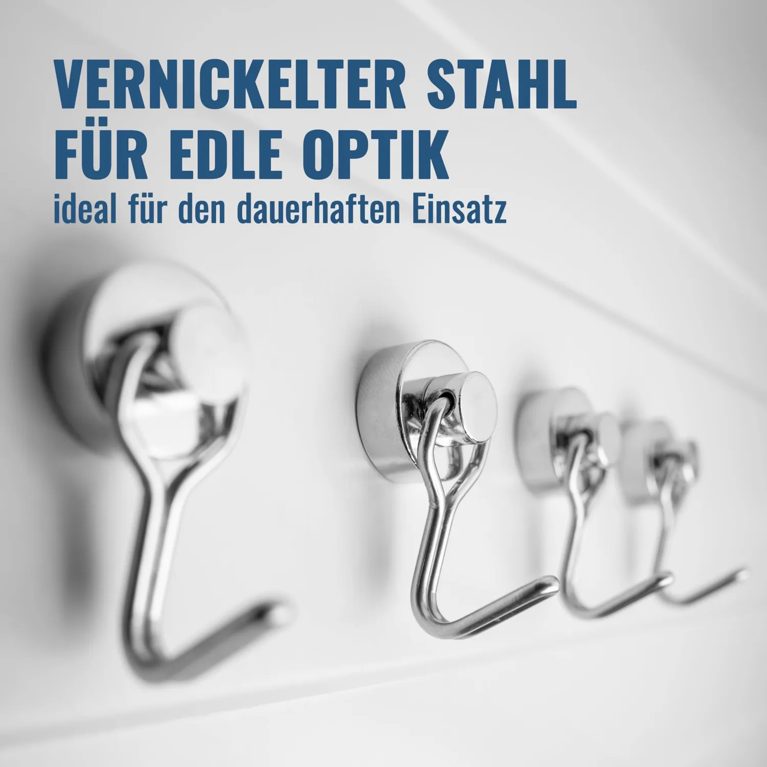 Poppstar Magnethaken 8 kg drehbar 8 Stück silbern