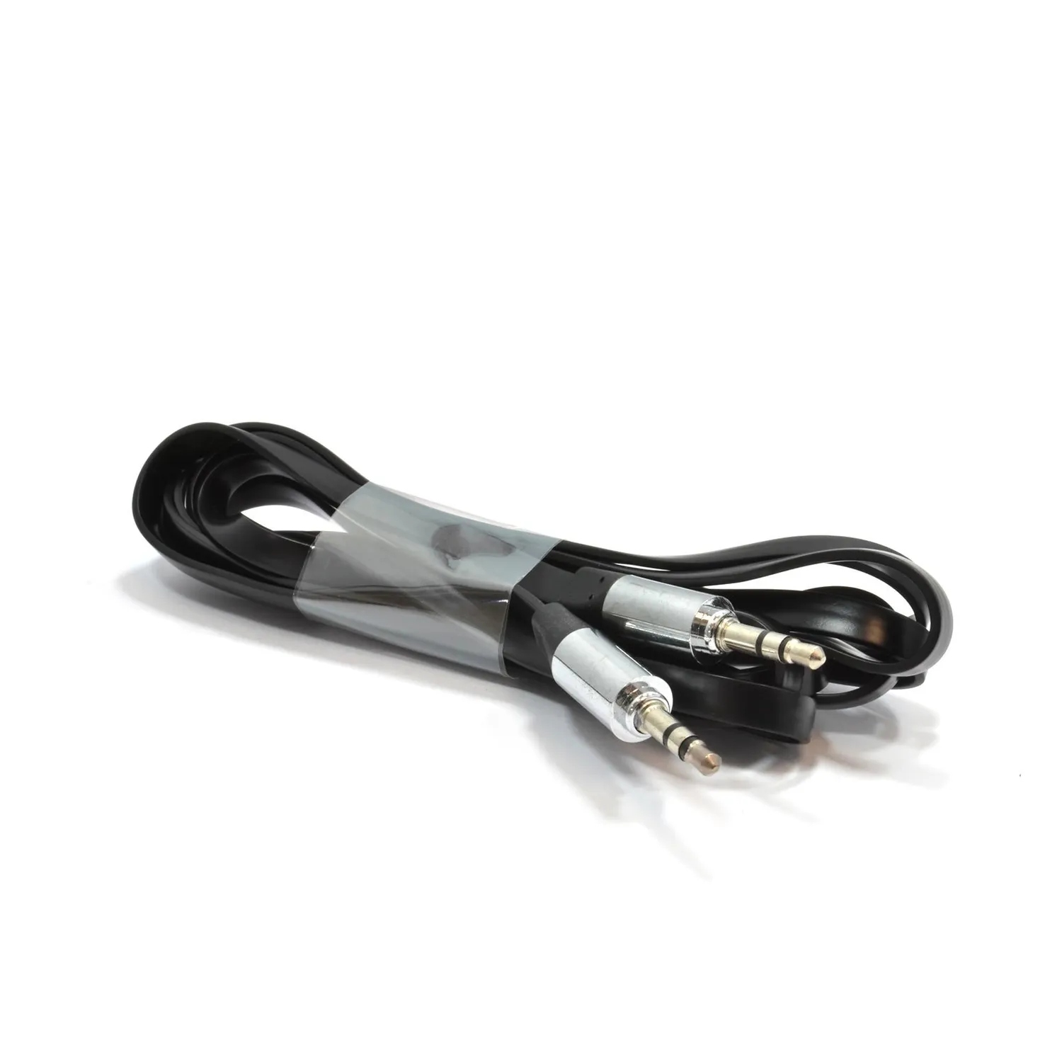 Kenable Flach Audiokabel 3,5mm Klinke 2m schwarz