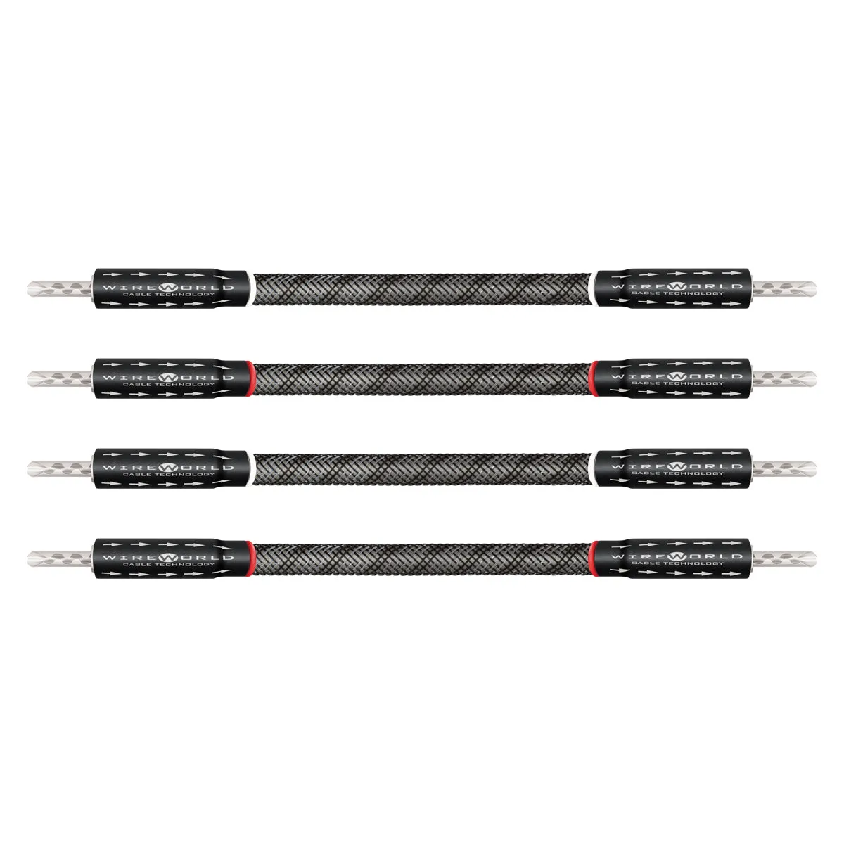 WireWorld Silver Eclipse 10 Lautsprecher-Jumper Banana 4er-Set silber
