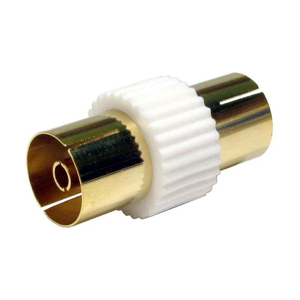 kenable Antennenkabel IEC Stecker-Stecker 5 m weiß Kupplung