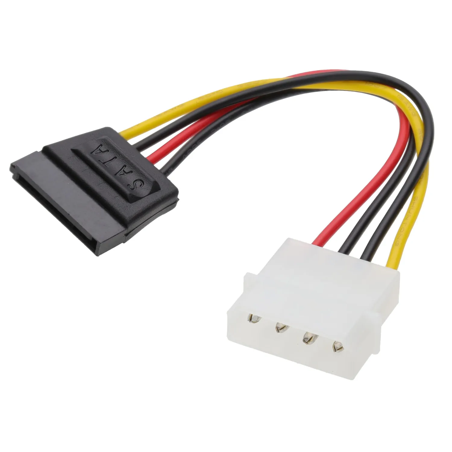 Kenable Molex LP4 auf SATA Strom-Adapterkabel 0,14m Schwarz