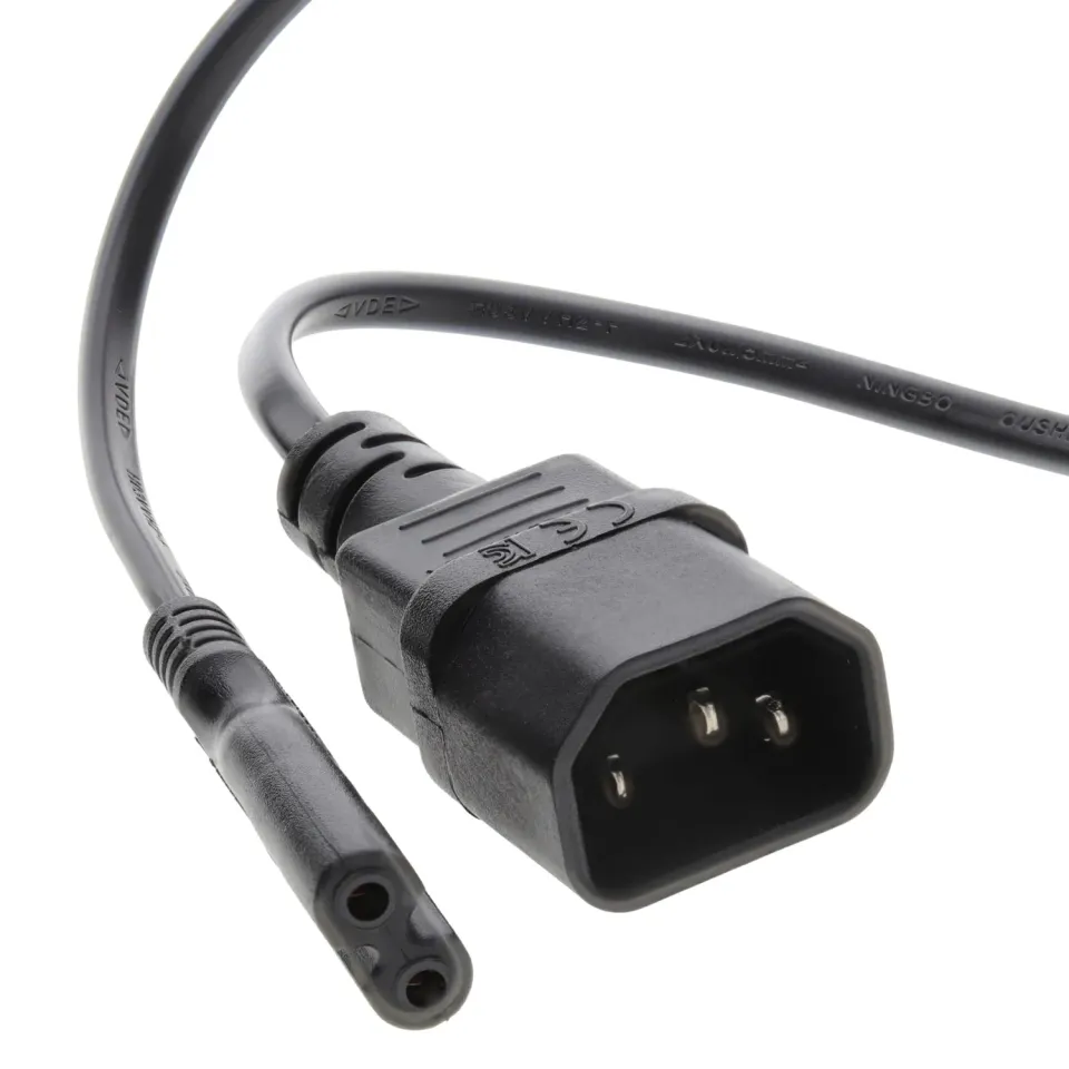 Kenable IEC C14 auf C7 Adapterkabel 0,15m schwarz