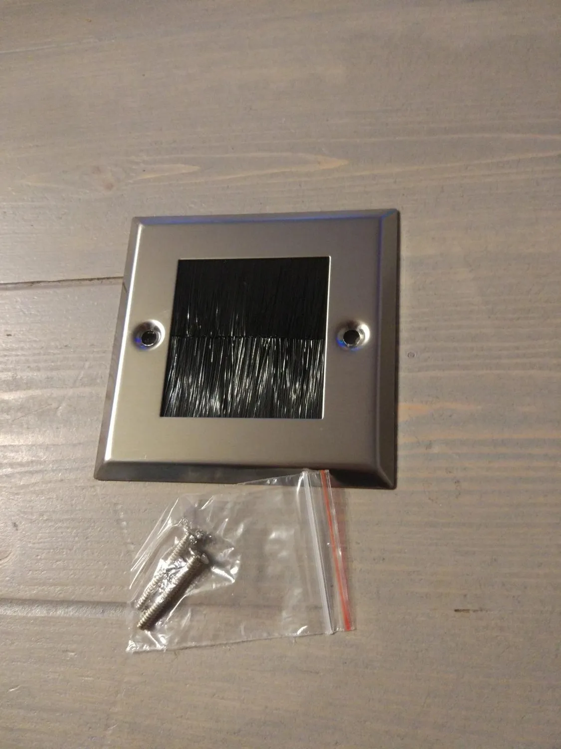 Kenable Bürsten Frontplatte Single Gang Edelstahl