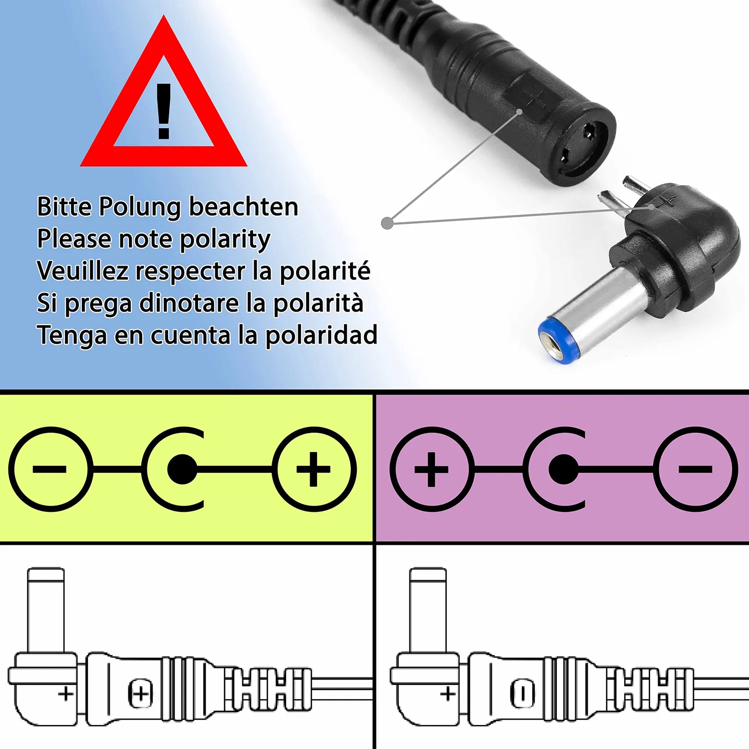 Poppstar Universal Netzteil 6-16V 5A 2,5 m 8 Stecker