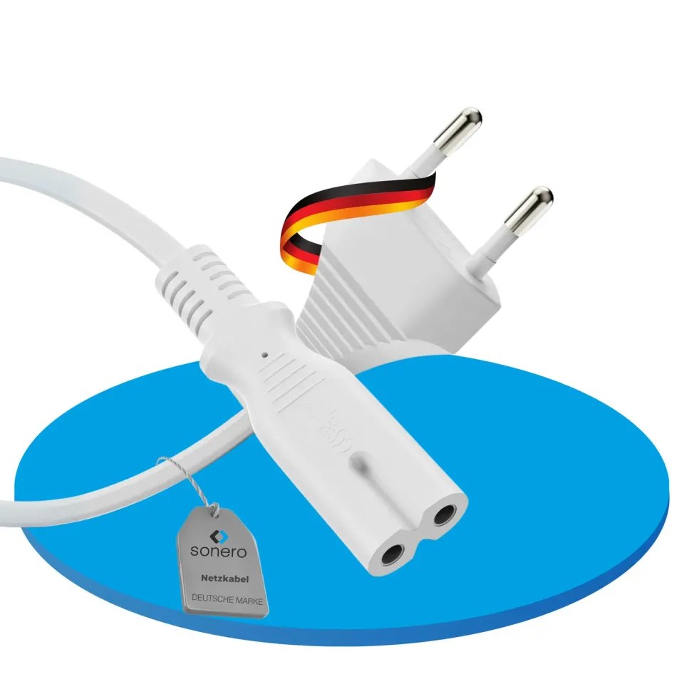 Sonero Stromkabel X-ESG-C7G-020W Euro C7 2 m weiß