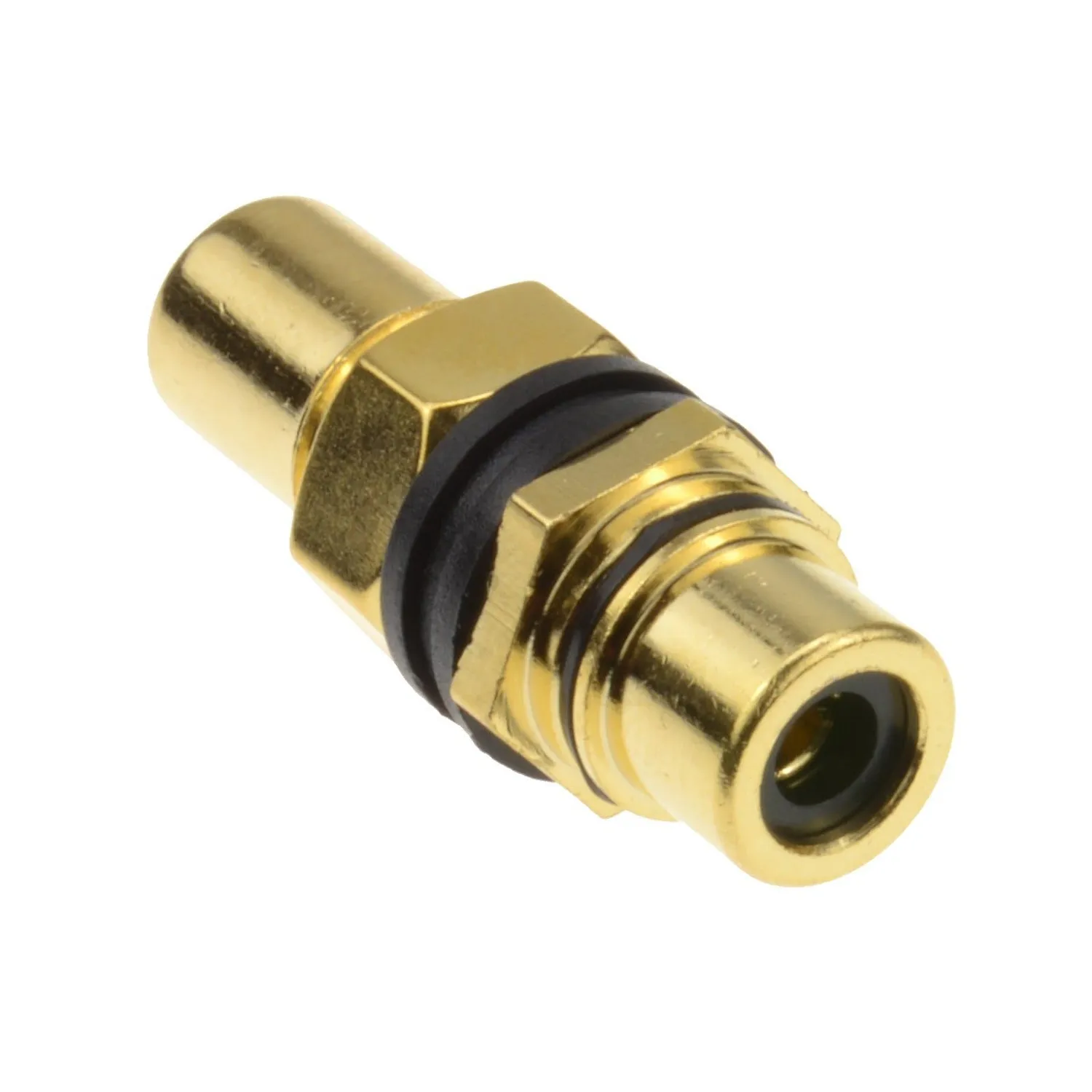 kenable Cinch RCA Einbaubuchse gelb vergoldet