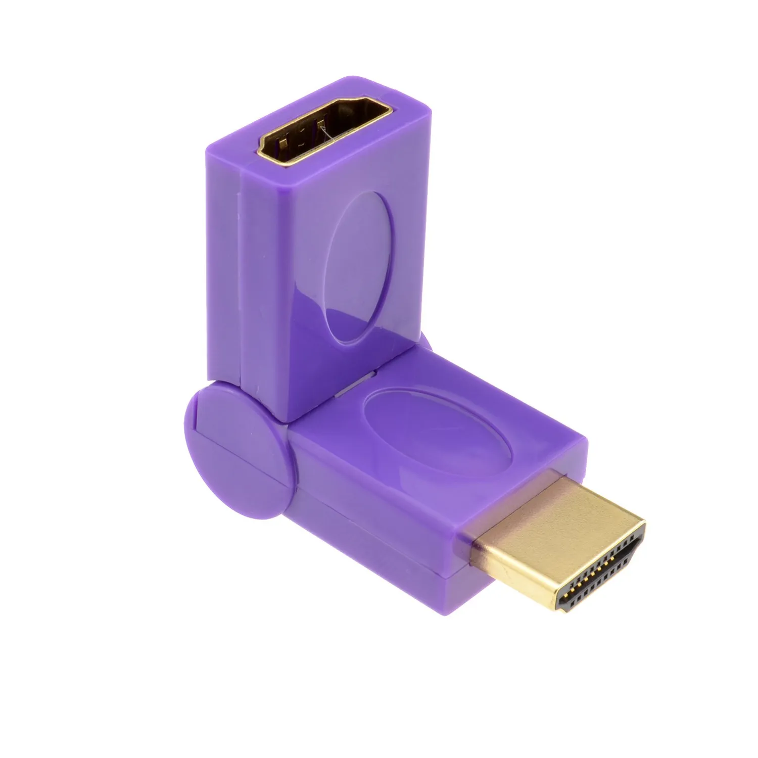 Kenable HDMI Winkeladapter 180° drehbar lila 5,5cm