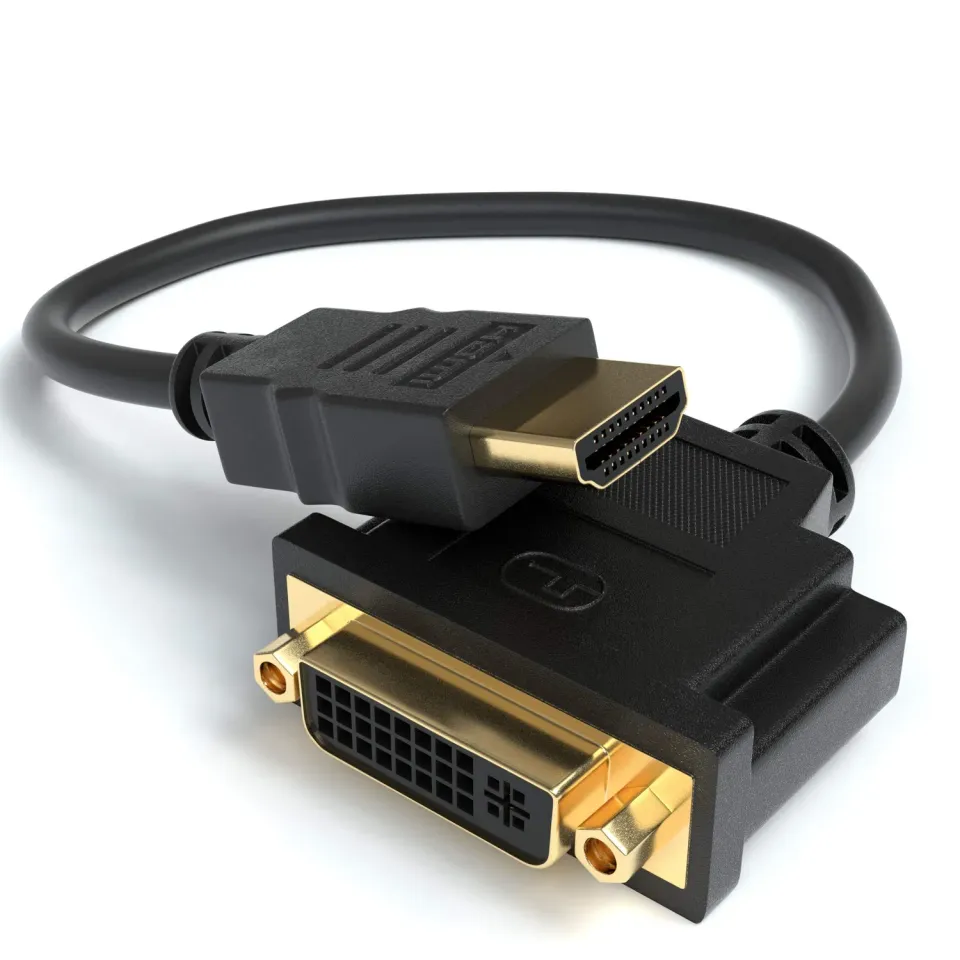JAMEGA HDMI auf DVI Adapter Stecker-Buchse 0,1m 1080p