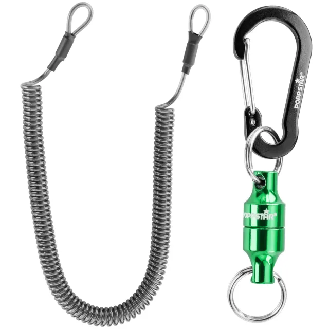 Poppstar Clip-Magnet Karabiner grün 2er Set
