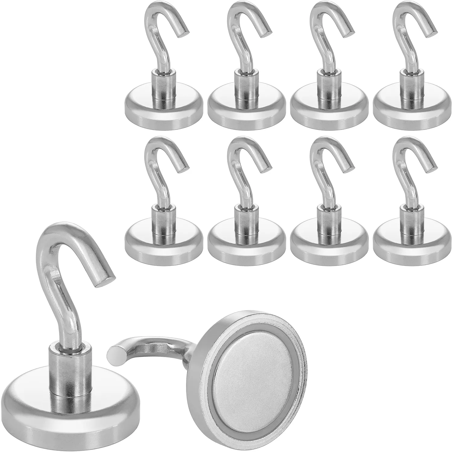 Poppstar Mini Magnethaken 10 Stück 8 kg Neodym