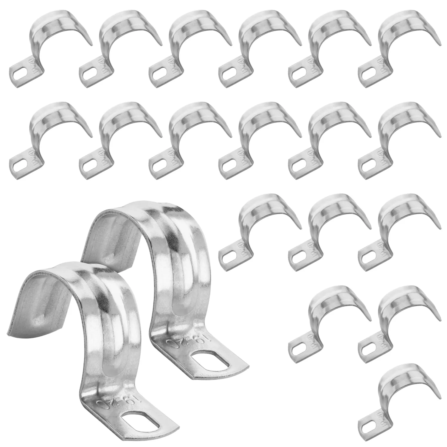 Poppstar Befestigungsschellen 8 mm Edelstahl 20 Stück