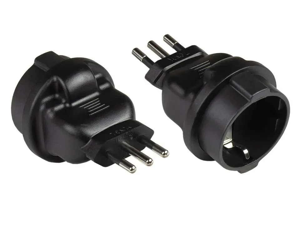 Good Connections PA-6502S Italien-Adapter Typ L auf F schwarz