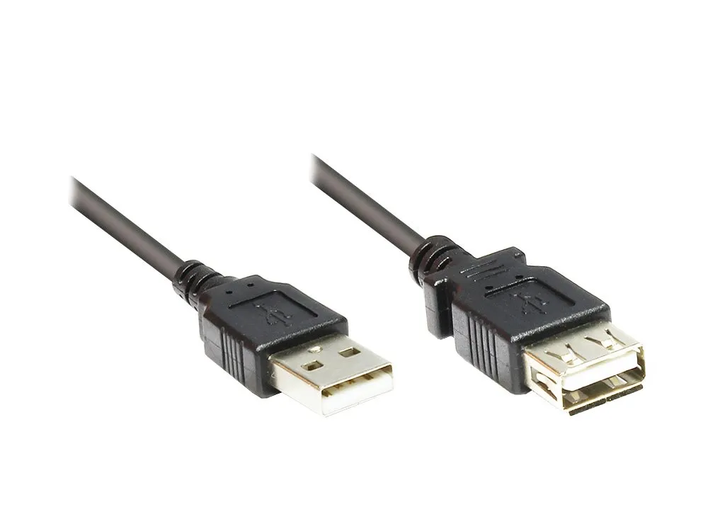 Good Connections USB 2.0 Stecker A an A Kabel 1 m grau 480 Mbit/s