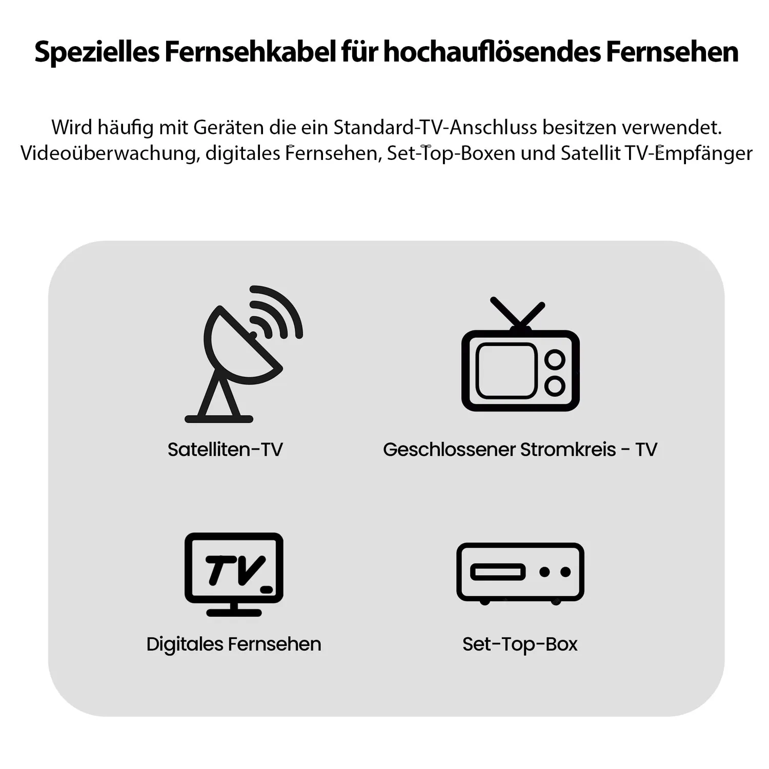 JAMEGA Antennenkabel 30m Schwarz Koax 135dB HDTV