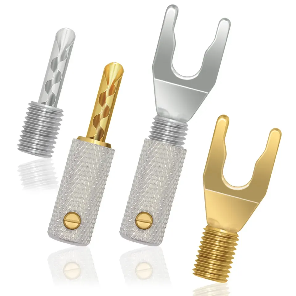 WireWorld Uni-Term Bananenstecker Gold einzeln lötfrei
