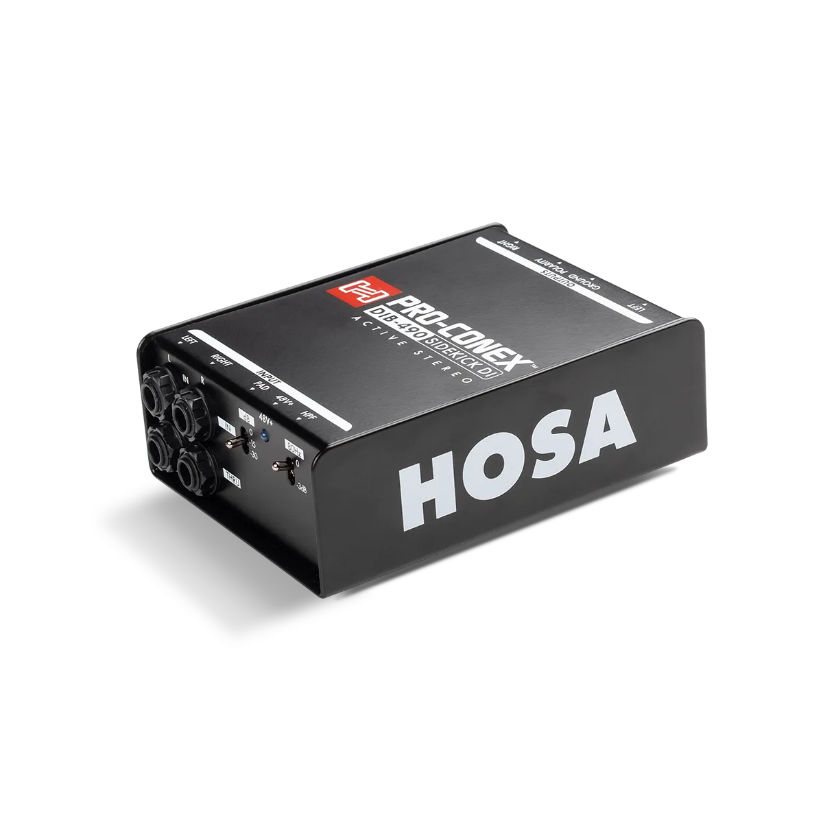 Hosa DIB-490 Sidekick DI-Box aktiv stereo Pro-Conex