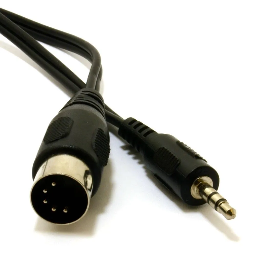 Kenable 5-Pin-DIN auf 3,5mm Klinke Audiokabel 3m Schwarz Stereo