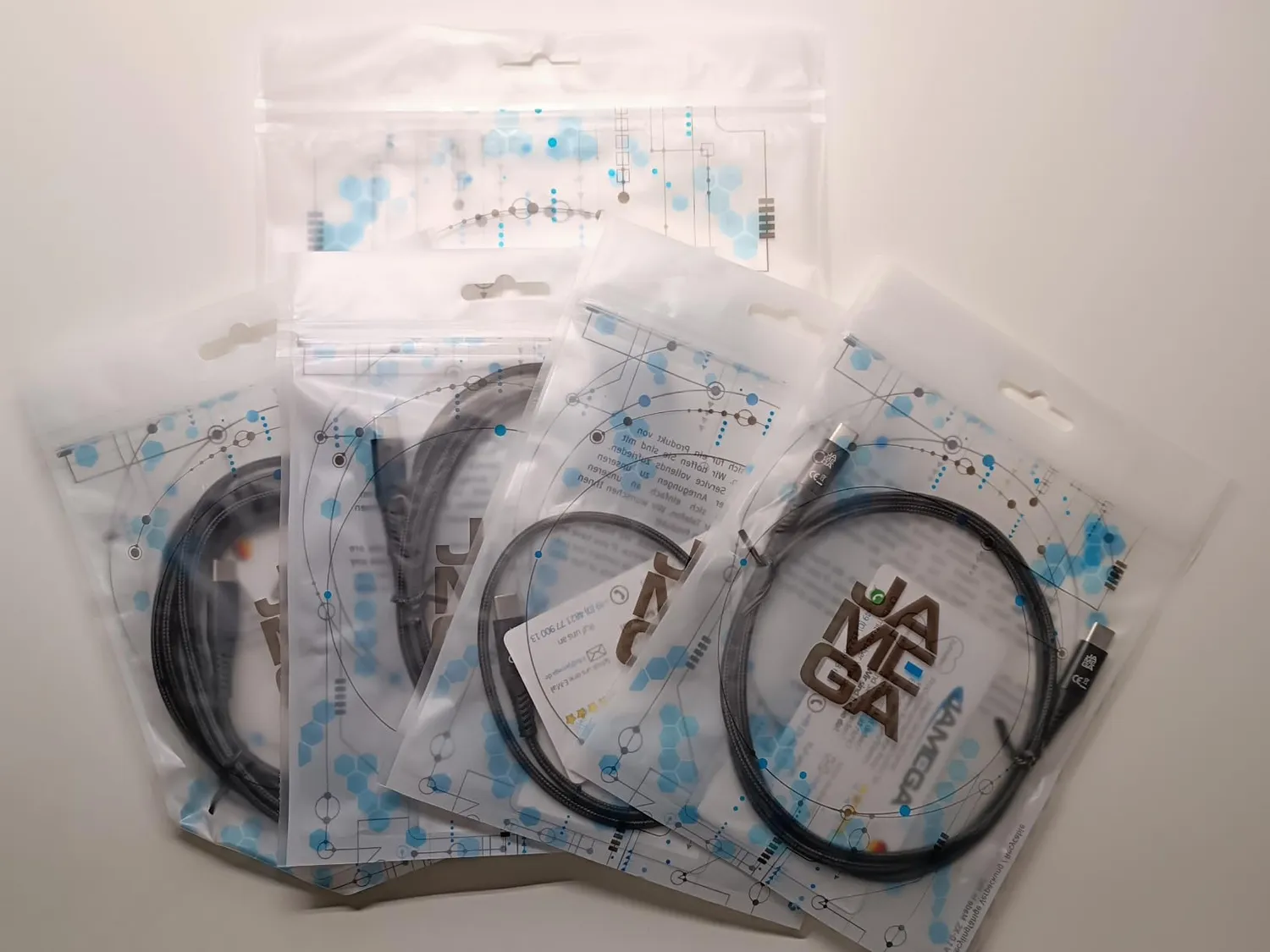 Jamega USB-C Kabel rot 4er Pack 0,5m 1m 2m 3m Fast Charge