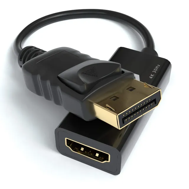 Jamega DisplayPort HDMI Adapter 4K 30Hz vergoldet DP-HDMI