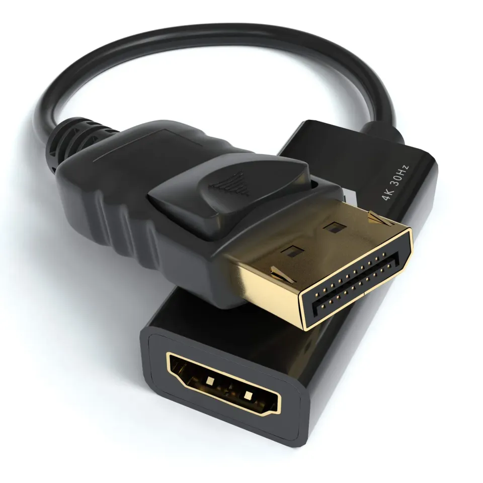 Jamega DisplayPort HDMI Adapter 4K 30Hz vergoldet DP-HDMI