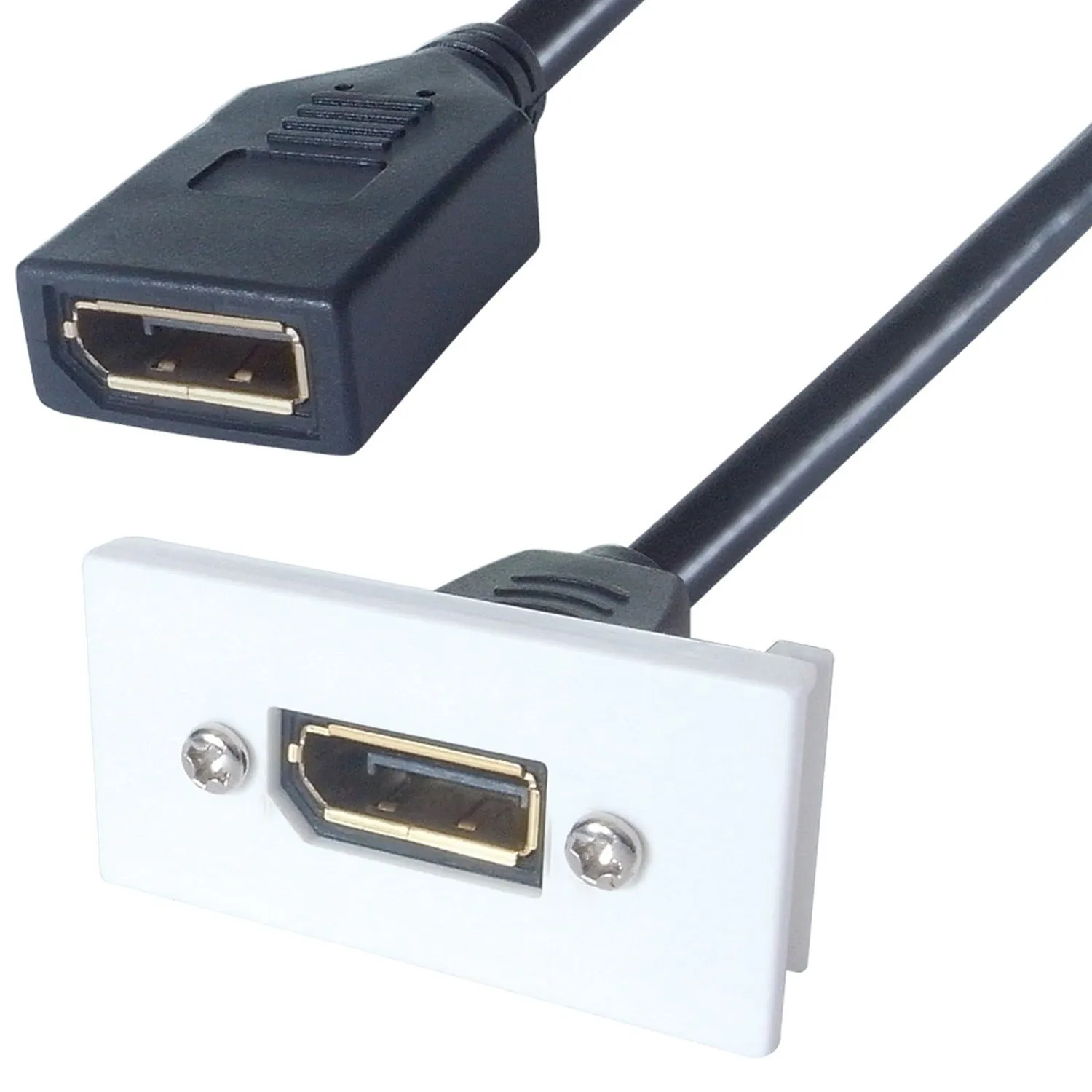 kenable 3,5mm Klinkenbuchse Modul weiß 15cm