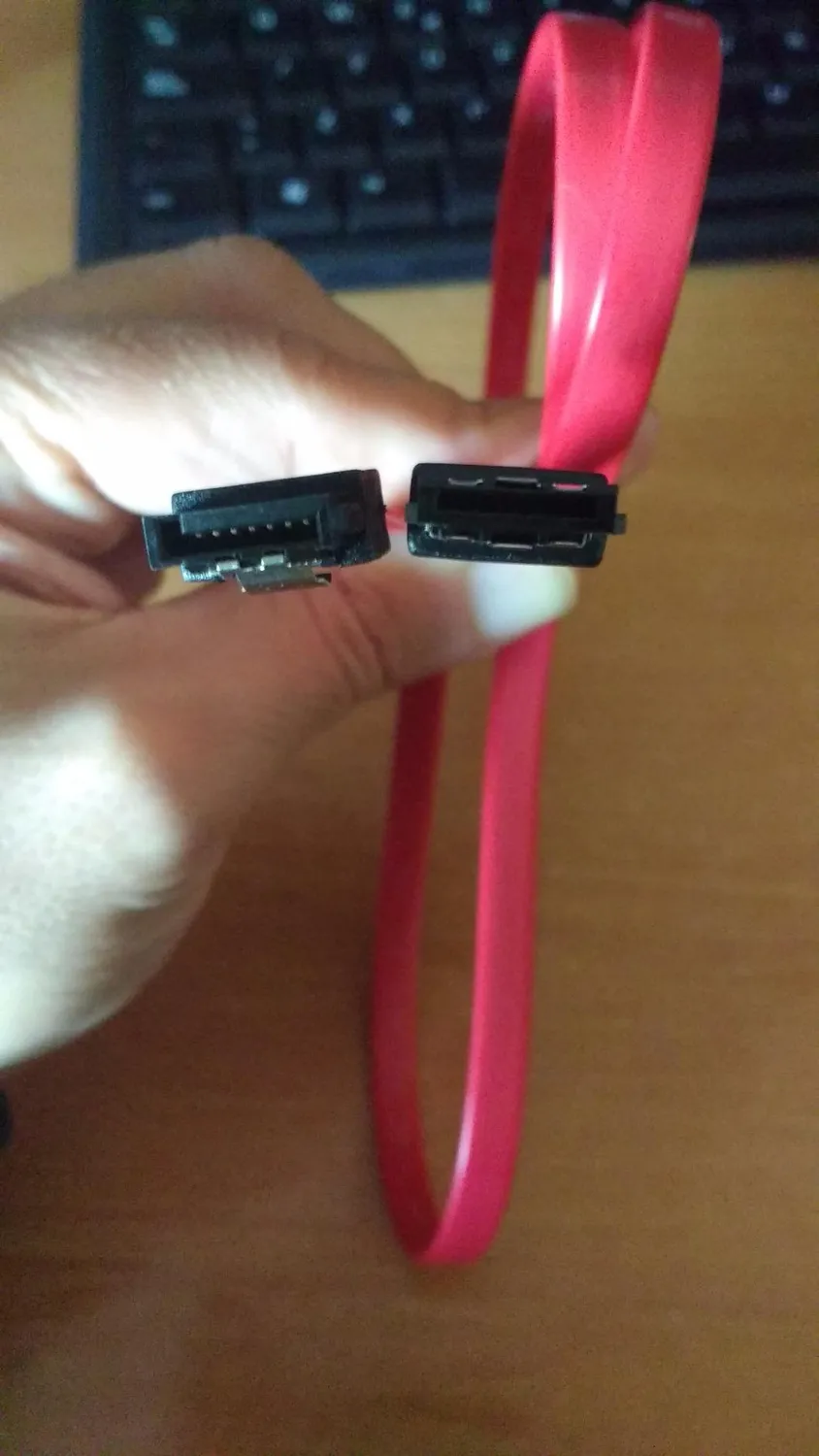 Kenable eSATA-SATA Kabel 7-Pin rot 2m geschirmt