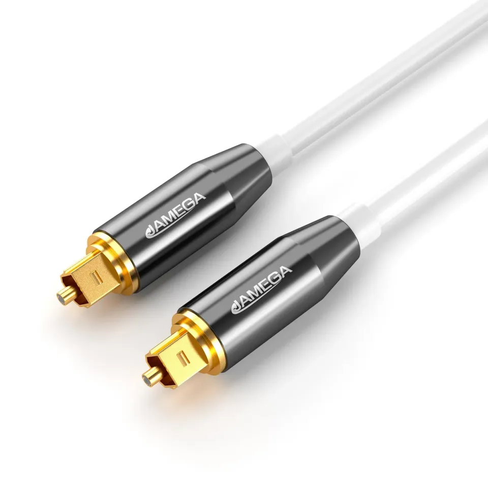 JAMEGA Toslink Optisches Kabel 3m weiß störfrei