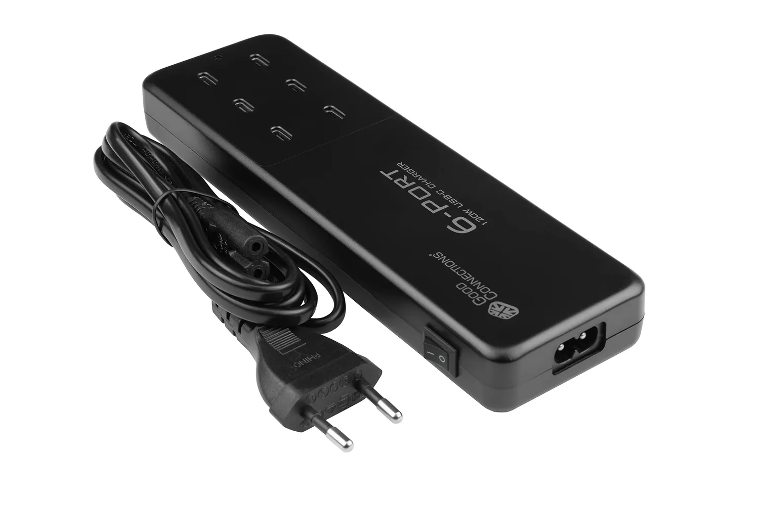 Good Connections 120W GaN USB-Desktop-Ladestation schwarz 6-Port