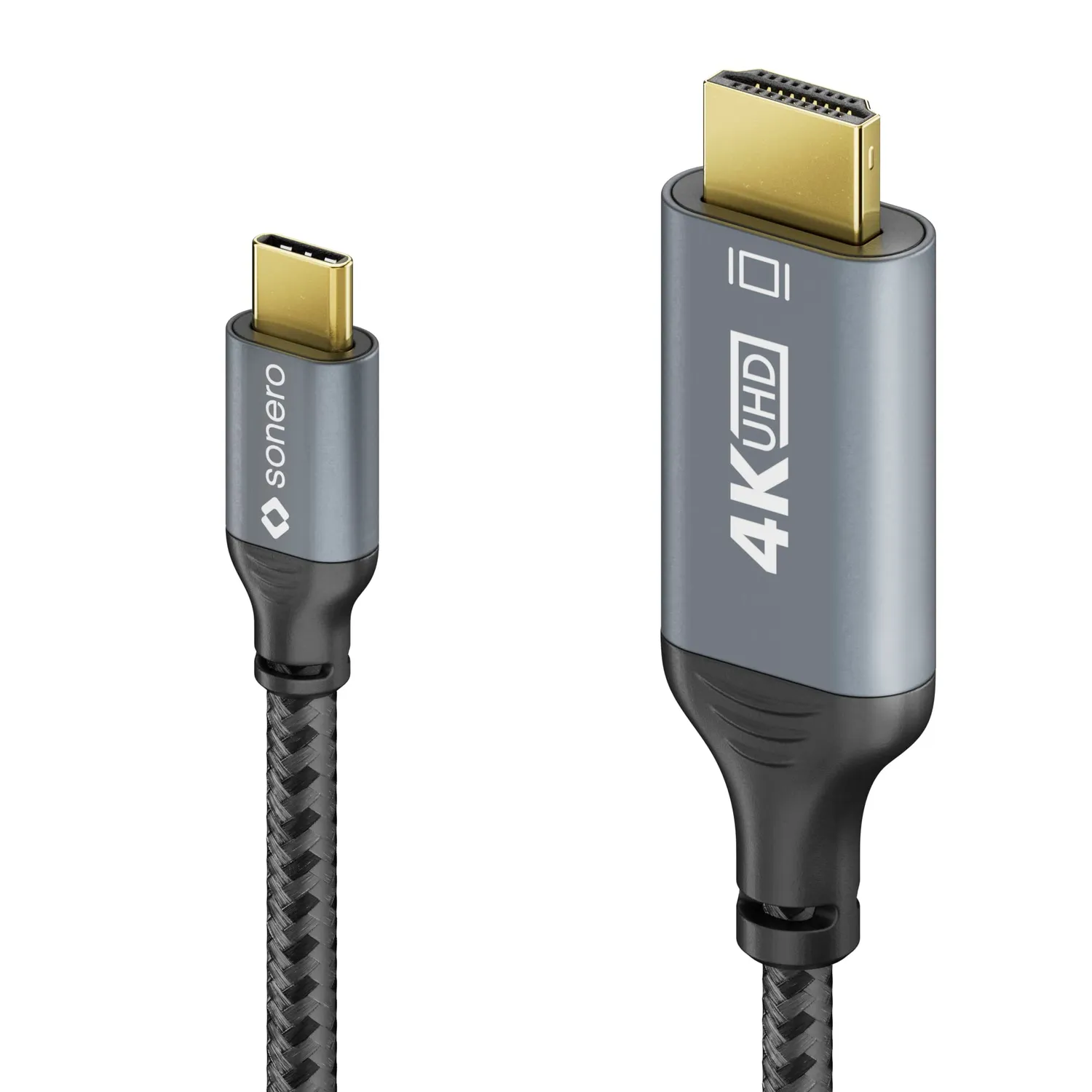 Sonero USB-C-HDMI-Kabel 1 m grau 4K 60 Hz