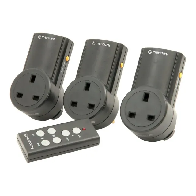 Kenable Funksteckdosen 3er Set mit Fernbedienung 10 A 2400 W