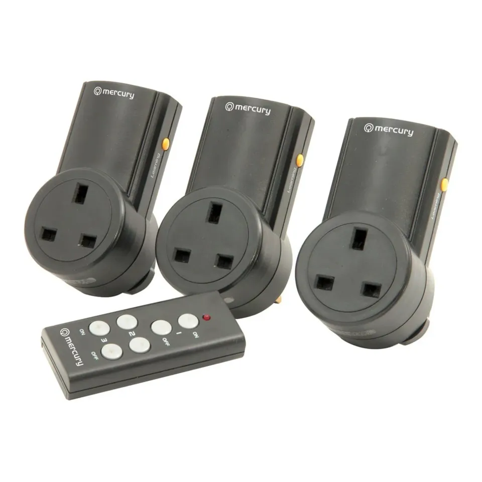 Kenable Funksteckdosen 3er Set mit Fernbedienung 10 A 2400 W