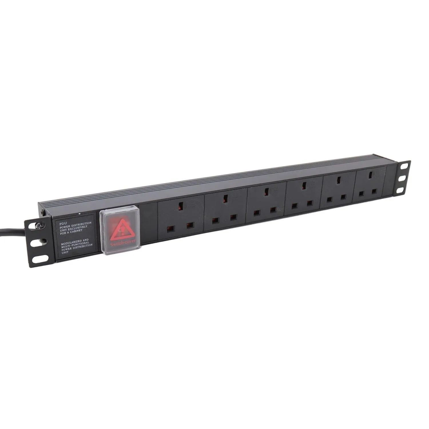 Kenable 6-fach Horizontal-Steckdosenleiste 19 Zoll 1,8 m