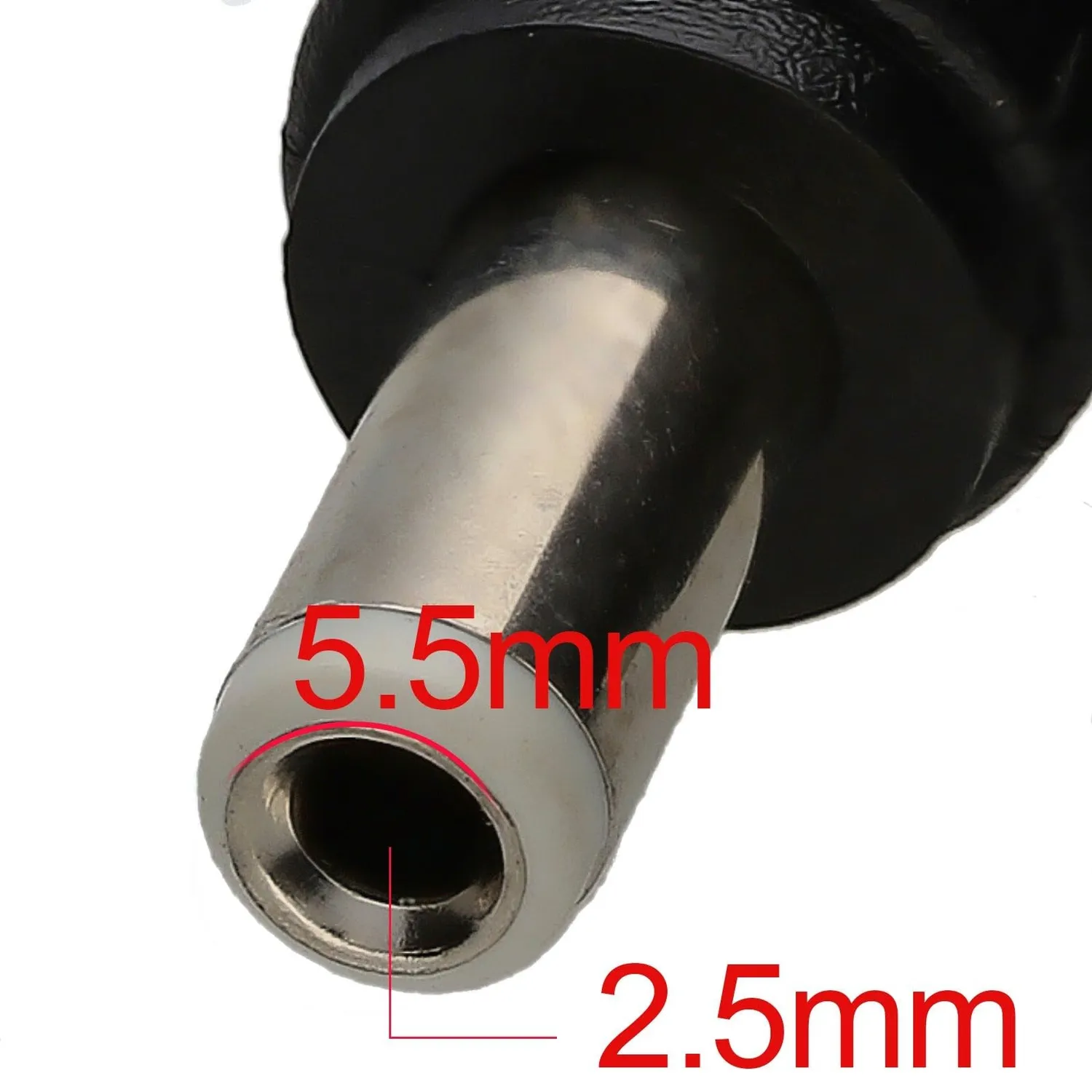 Kenable DC Strom Winkeladapter 5,5x2,5mm 90 Grad schwarz